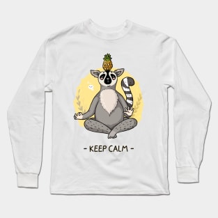 Sloth Keep Calm Long Sleeve T-Shirt